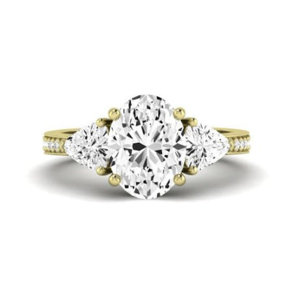 Snowdonia Moissanite Matching Band Only (engagement Ring Not Included) For Ring With Oval Center yellowgold
