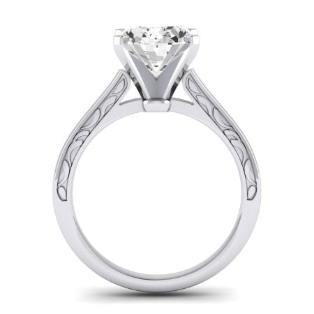 Astilbe Moissanite Matching Band Only (does Not Include Engagement Ring)  For Ring With Oval Center whitegold