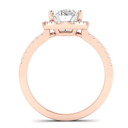 Bergenia Moissanite Matching Band Only (does Not Include Engagement Ring ) For Ring With Oval Center rosegold
