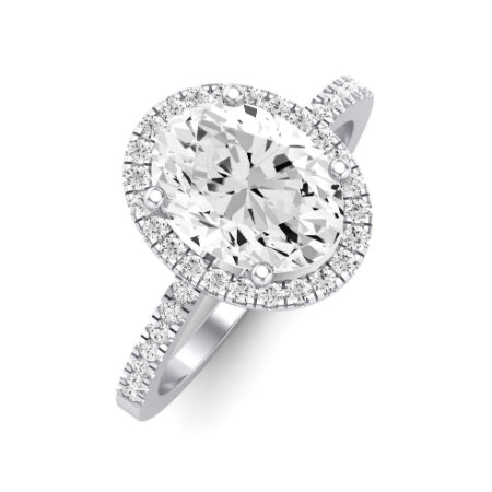 Bergenia Moissanite Matching Band Only (does Not Include Engagement Ring ) For Ring With Oval Center whitegold