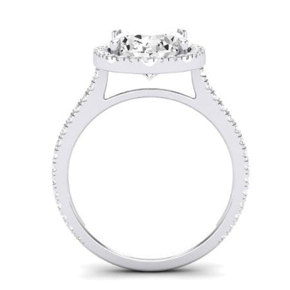 Columbine Moissanite Matching Band Only (does Not Include Engagement Ring)  For Ring With Oval Center whitegold