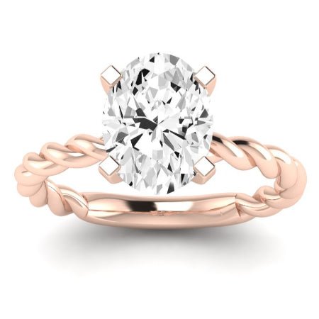 Balsam Moissanite Matching Band Only ( Engagement Ring Not Included)  For Ring With Oval Center rosegold
