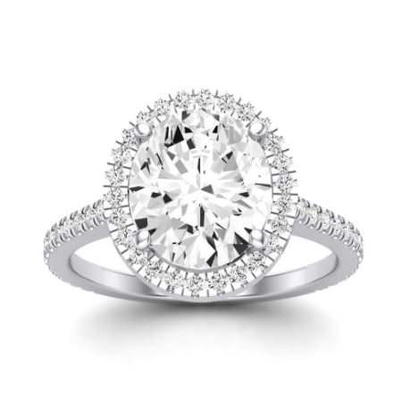 Columbine Moissanite Matching Band Only (does Not Include Engagement Ring)  For Ring With Oval Center whitegold