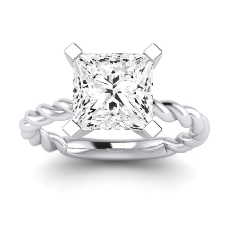 Balsam Moissanite Matching Band Only (does Not Include Engagement Ring) For Ring With Princess Center whitegold