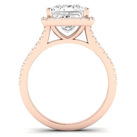 Silene Moissanite Matching Band Only ( Engagement Ring Not Included) For Ring With Princess Center rosegold