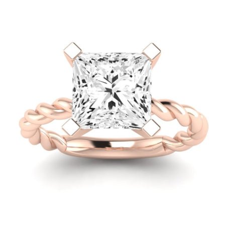 Balsam Moissanite Matching Band Only (does Not Include Engagement Ring) For Ring With Princess Center rosegold