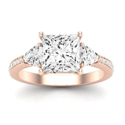 Snowdonia Moissanite Matching Band Only (engagement Ring Not Included) For Ring With Princess Center rosegold