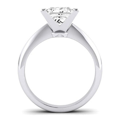 Senna Moissanite Matching Band Only (does Not Include Engagement Ring) For Ring With Princess Center whitegold