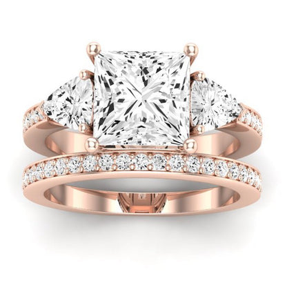 Snowdonia Moissanite Matching Band Only (engagement Ring Not Included) For Ring With Princess Center rosegold