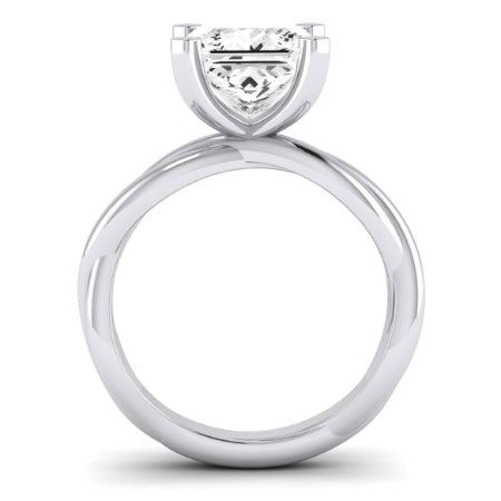 Baneberry Moissanite Matching Band Only (does Not Include Engagement Ring)  For Ring With Princess Center whitegold