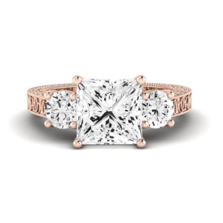 Belladonna Moissanite Matching Band Only (does Not Include Engagement Ring) For Ring With Princess Center rosegold