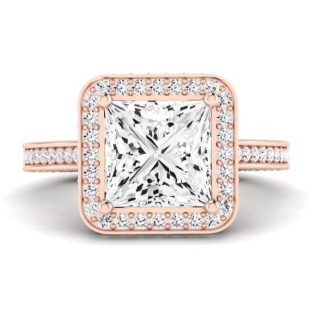 Buttercup Moissanite Matching Band Only (does Not Include Engagement Ring)  For Ring With Princess Center rosegold