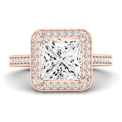 Buttercup Moissanite Matching Band Only (does Not Include Engagement Ring)  For Ring With Princess Center rosegold