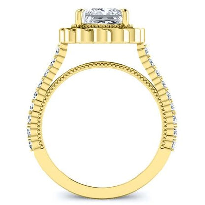 Ruellia Moissanite Matching Band Only (engagement Ring Not Included) For Ring With Princess Center yellowgold