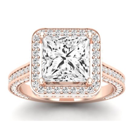 Buttercup Moissanite Matching Band Only (does Not Include Engagement Ring)  For Ring With Princess Center rosegold
