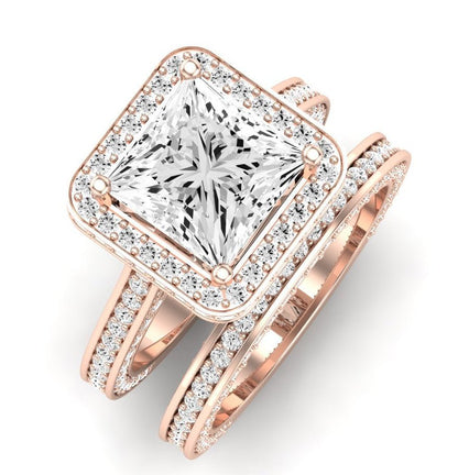 Buttercup Moissanite Matching Band Only (does Not Include Engagement Ring)  For Ring With Princess Center rosegold