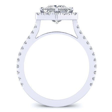 Cypress Moissanite Matching Band Only (engagement Ring Not Included) For Ring With Princess Center whitegold