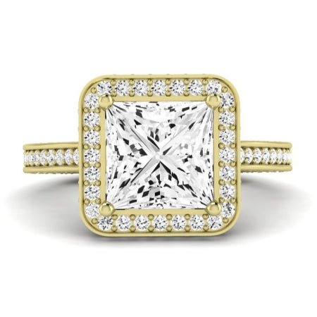 Buttercup Moissanite Matching Band Only (does Not Include Engagement Ring)  For Ring With Princess Center yellowgold