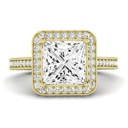 Buttercup Moissanite Matching Band Only (does Not Include Engagement Ring)  For Ring With Princess Center yellowgold