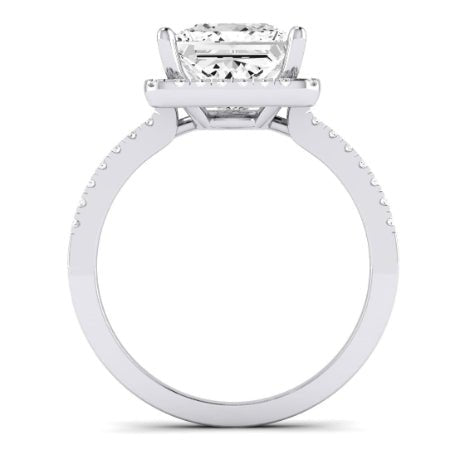 Bergenia Moissanite Matching Band Only (does Not Include Engagement Ring ) For Ring With Princess Center whitegold