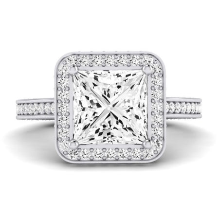 Buttercup Moissanite Matching Band Only (does Not Include Engagement Ring)  For Ring With Princess Center whitegold
