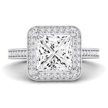 Buttercup Moissanite Matching Band Only (does Not Include Engagement Ring)  For Ring With Princess Center whitegold