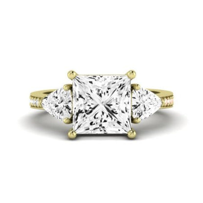 Snowdonia Moissanite Matching Band Only (engagement Ring Not Included) For Ring With Princess Center yellowgold