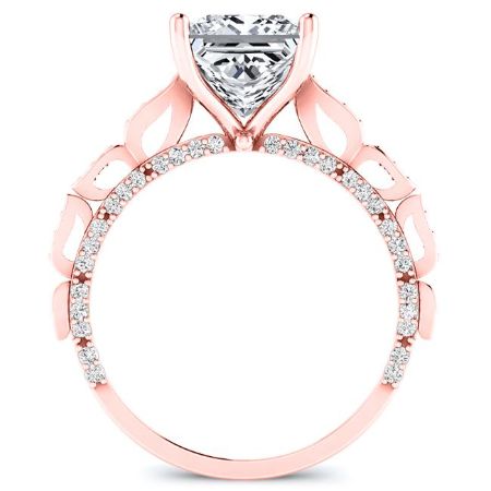 Peregrine Moissanite Matching Band Only (engagement Ring Not Included) For Ring With Princess Center rosegold