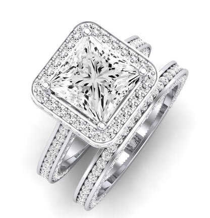 Buttercup Moissanite Matching Band Only (does Not Include Engagement Ring)  For Ring With Princess Center whitegold