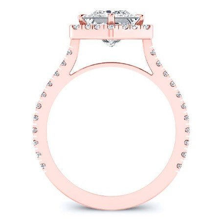Cypress Moissanite Matching Band Only (engagement Ring Not Included) For Ring With Princess Center rosegold