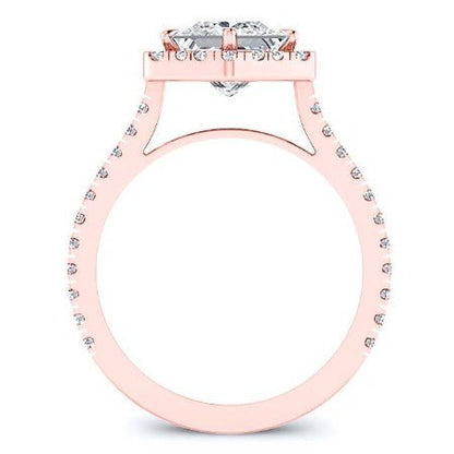 Cypress Moissanite Matching Band Only (engagement Ring Not Included) For Ring With Princess Center rosegold
