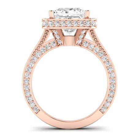 Buttercup Moissanite Matching Band Only (does Not Include Engagement Ring)  For Ring With Princess Center rosegold