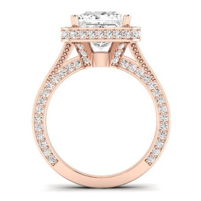Buttercup Moissanite Matching Band Only (does Not Include Engagement Ring)  For Ring With Princess Center rosegold