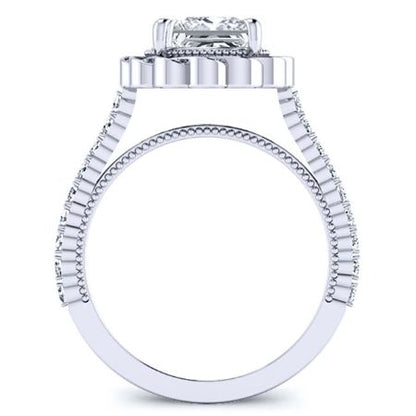 Ruellia Moissanite Matching Band Only (engagement Ring Not Included) For Ring With Princess Center whitegold