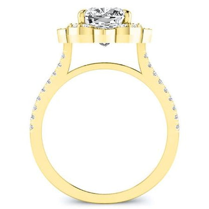 Rockrose Moissanite Matching Band Only (engagement Ring Not Included) For Ring With Princess Center yellowgold