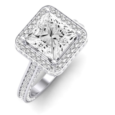 Buttercup Moissanite Matching Band Only (does Not Include Engagement Ring)  For Ring With Princess Center whitegold