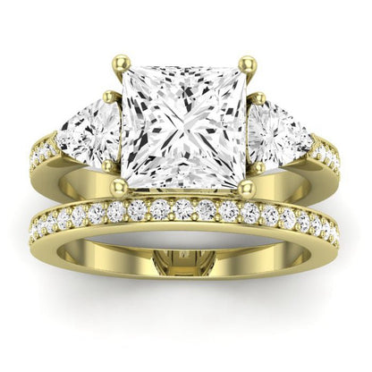 Snowdonia Moissanite Matching Band Only (engagement Ring Not Included) For Ring With Princess Center yellowgold