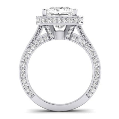 Buttercup Moissanite Matching Band Only (does Not Include Engagement Ring)  For Ring With Princess Center whitegold