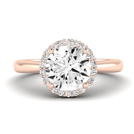 Calla Lily Moissanite Matching Band Only (does Not Include Engagement Ring) For Ring With Round Center rosegold