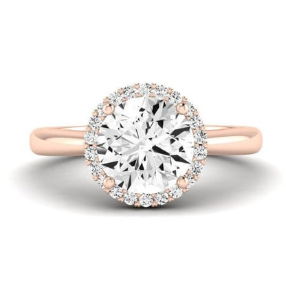 Calla Lily Moissanite Matching Band Only (does Not Include Engagement Ring) For Ring With Round Center rosegold