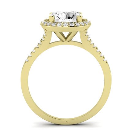 Desert Rose Moissanite Matching Band Only (engagement Ring Not Included) For Ring With Round Center yellowgold