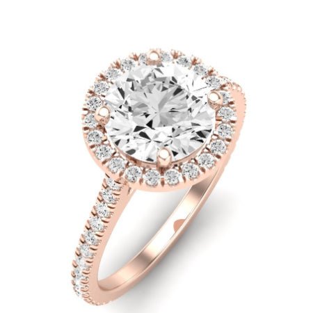 Columbine Moissanite Matching Band Only (does Not Include Engagement Ring)  For Ring With Round Center rosegold