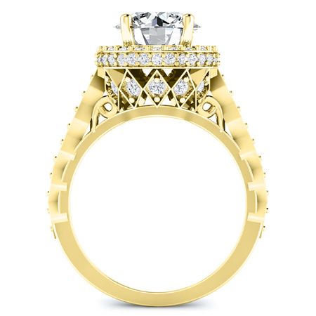 Rosanna Moissanite Matching Band Only (engagement Ring Not Included) For Ring With Round Center yellowgold