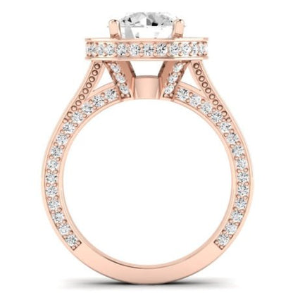 Buttercup Moissanite Matching Band Only (does Not Include Engagement Ring)  For Ring With Round Center rosegold