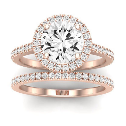 Columbine Moissanite Matching Band Only (does Not Include Engagement Ring)  For Ring With Round Center rosegold