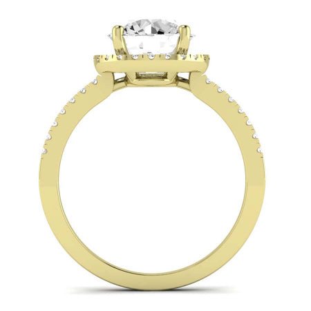 Bergenia Moissanite Matching Band Only (does Not Include Engagement Ring ) For Ring With Round Center yellowgold