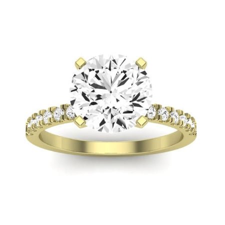 Dahlia Moissanite Matching Band Only (engagement Ring Not Included) For Ring With Round Center yellowgold
