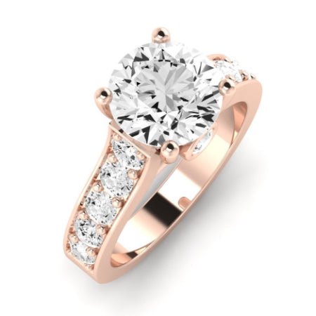Calluna Moissanite Matching Band Only (does Not Include Engagement Ring) For Ring With Round Center rosegold