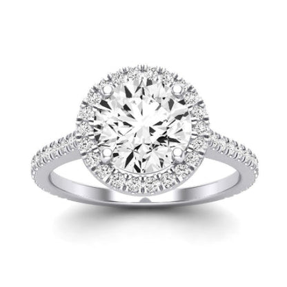 Columbine Moissanite Matching Band Only (does Not Include Engagement Ring)  For Ring With Round Center whitegold