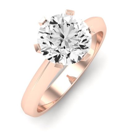 Senna Moissanite Matching Band Only (does Not Include Engagement Ring) For Ring With Round Center rosegold
